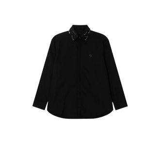 John Richmond Shirt met Decoratieve Kraag - Heren - Casual Overhemden - Zwart - S - Overhemden