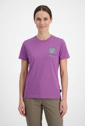 Jack Wolfskin T-Shirt JACK WOLFSKIN CAREFREE T W, Damen, Gr. L (42/44), plant freesi, Obermaterial: 100% Baumwolle, normal, Rundhals, Shirts T-Shirt