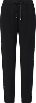 Liu Jo ECS Pant Felpa Lungo Paillettes - Trousers - Mujer - Negro - XS