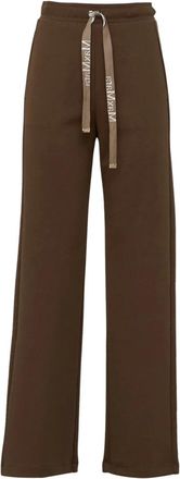 Max Mara Smmbali Wijde Broek - Dames - Broeken - Bruin - Maat: M Katoen