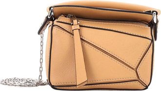 Loewe Brown Sheep Leather Puzzle Bag Nano (Authentic Pre-Loved)
