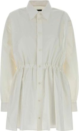 Balenciaga Hourglass Shirt Dress - Dames - Shirt Kleedjes - Wit - XS - Katoen - Kleedjes