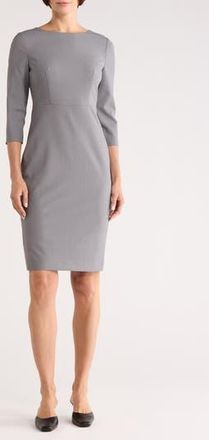 Theory Varetta Stretch Wool Sheath Dress in Pearl Melange at Nordstrom Rack, Size 00