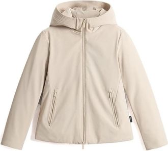 Woolrich Firth Short Parka - Dames - Gewatteerde jassen - Beige - S - Polyester - Jassen