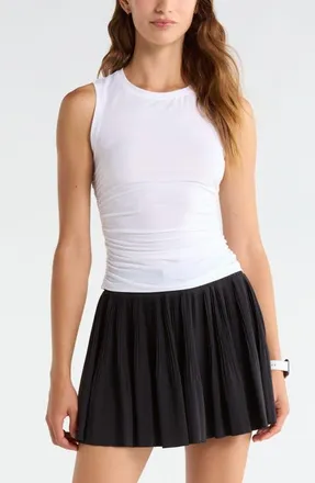 Zella Breathe Ruched Tank in White at Nordstrom, Size Xx-Large