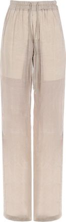 Rick Owens Dietrich Wide-Leg Cupro Drawstring Pants