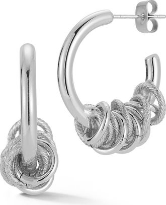 Glaze Jewelry Multi Ring Hoop Earrings in Silver at Nordstrom Rack