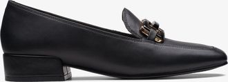 Clarks Womens Seren 30 Easy Black Leather Shoes - Size UK 3.5