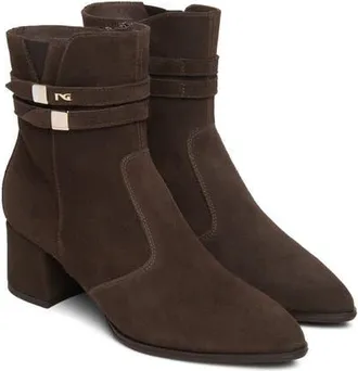 Nero Giardini Block Heel Bootie in Chocolate at Nordstrom, Size 40