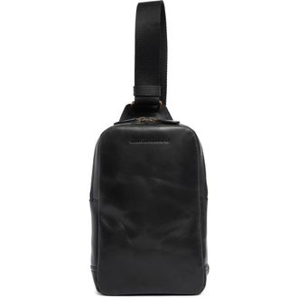 Johnston & Murphy Hunter Glazed Sling Bag in Black at Nordstrom Rack