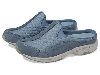 Easy Spirit Traveltime 303 Womens Shoes Flint Stone/Blue : 6.5 WW (EE), Leather/Textile