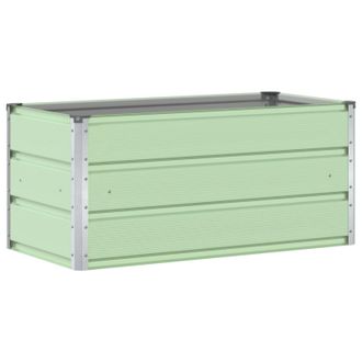 vidaXL Jardinera Verde Pastel 100 X 50 X 45 Cm Acero Galvanizado Vidaxl
