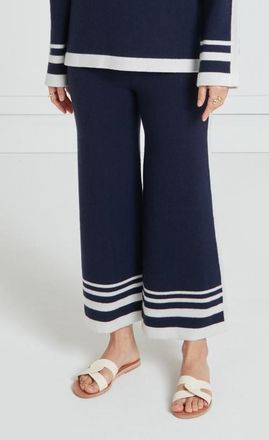 Temperley London Bretton Knit Trousers in Navy/ivory at Nordstrom, Size X-Small