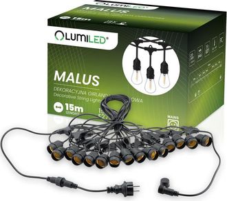 OEM Guirnalda De Luces Para Jard&iacute;n Exterior Malus, 15 M, 15 Bombillas E27 Lumiled