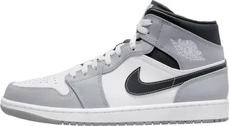 Nike Air Jordan 1 Mid Light Smoke Grey / White - Anthracite 554724-078 Mens