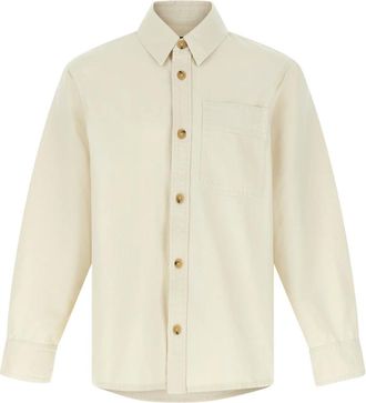 A.P.C. A.p.c., Heren, Overhemden, Beige, Maat: M Katoen