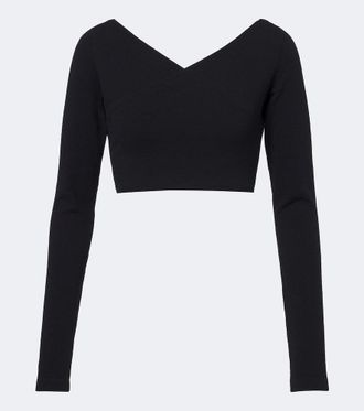 Alaia Ala&iuml;a Top a portafoglio in cr&ecirc;pe di misto cotone