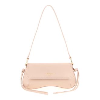 Twinset Nappa Calf Leather Shoulder Bag - female - Twinset - Shoulder Bags - Pink - ONE SIZE - Bags