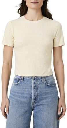 French Connection Rallie T-Shirt in Butter Yellow Gingham at Nordstrom Rack, Size X-Large
