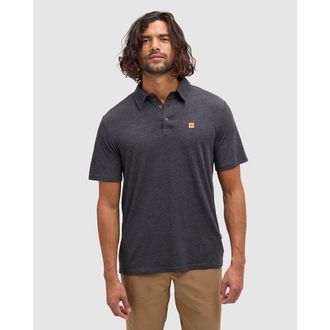 tentree Astir Polo in Meteorite Black Heather at Nordstrom, Size Xx-Large