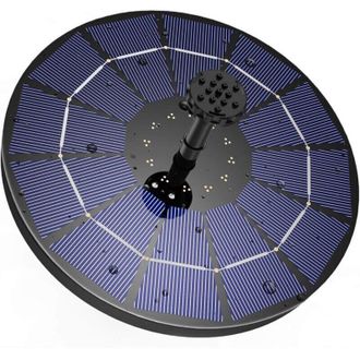 OEM Fuente Solar Flotante De 3,5 W Para Estanques Exteriores: Bomba Solar Con Bater&iacute;a Integrada Y 6 Boquillas Ajustables