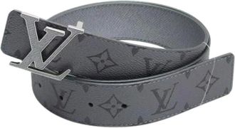 Louis Vuitton Pre-owned Belts, male, Gray, Size: ONE SIZE Pre-owned Leather Belt