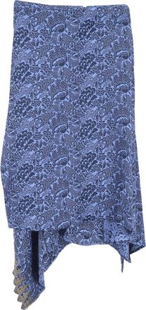 Chlo&eacute; Chloe Asymmetrische Rok met Bloemenprint in Blauwe Viscose