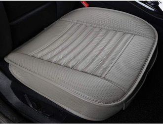 OEM Fundas Universales De Cuero Sint&eacute;tico Pu Para Asientos De Coche, Dise&ntilde;o Ultratranspirable Y Antideslizante, 52 X 50 Cm (1 Pieza, Beige)
