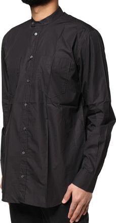 Dolce & Gabbana Black Cotton Button Down Men Casual Shirt