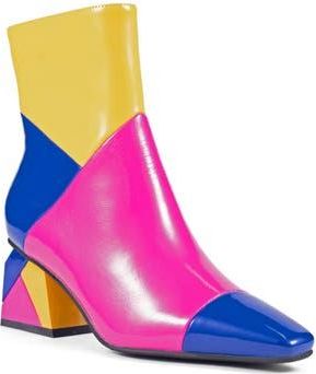 Ninety Union Sienna Colorblock Bootie in Fuchsia Mult at Nordstrom Rack, Size 14