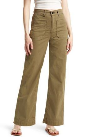ASKK NY Sailor High Waist Wide Leg Pants in Olive at Nordstrom Rack, Size 24