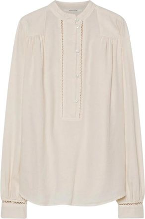 Pomandere Oversized Shirt - Dames - Blouses - Beige - M - Katoen - Overhemden