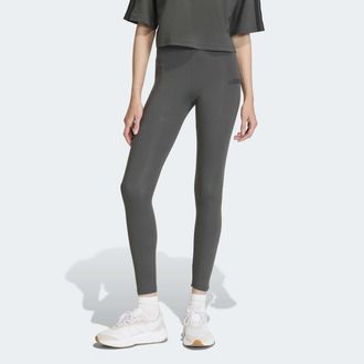adidas Leggings ADIDAS SPORTSWEAR ESSENTIALS LINEAR COTTON, Damen, Gr. XL, N-Gr, grau six, schwarz, Obermaterial: 90% Baumwolle, 10% Elasthan, Hosen Leggings