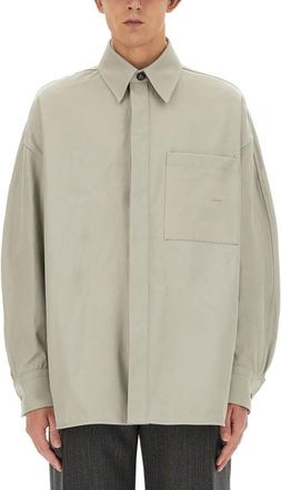 Bottega Veneta Light Grey Solid Overshirt