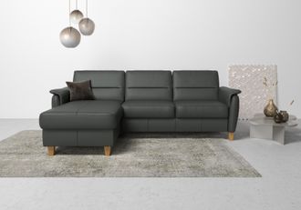 HOME AFFAIRE Ecksofa »Palmera L-Form, B: 244 cm« optional Bettfunktion & Bettkasten, Federkern