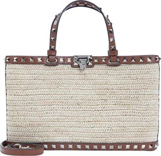 Valentino Garavani Natural Rockstud Small Tote
