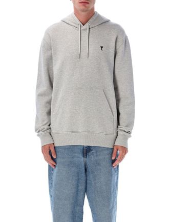 Ami Grey Cotton De Coeur Hoodie