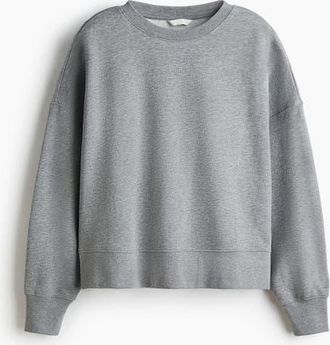 H&M Oversized Sweatshirt in Gray Melange at Nordstrom, Size Xx-Large