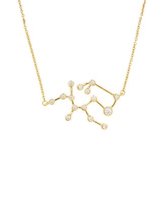 Sterling Forever When Stars Align Constellation Sign 14K Plated Cz Necklace