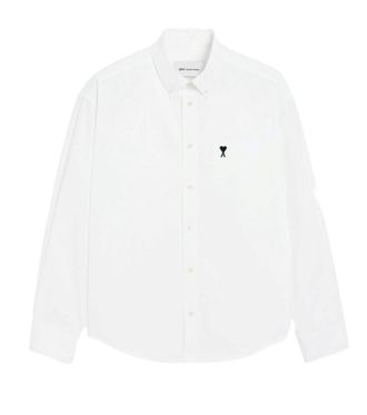 Ami White Boxy Logo Shirt