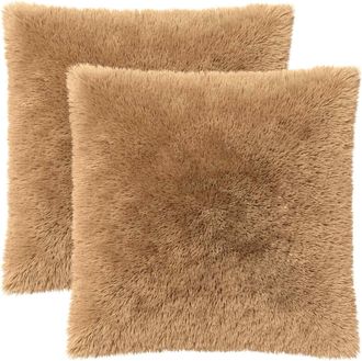 vidaXL Funda De Almohada 2 Pcs Heerlen Topo 55 X 55 Cm Fleece Pv Vidaxl