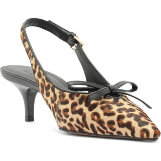 Arezzo Bowie Slingback Pointed Toe Pump in Leopard at Nordstrom, Size 6.5