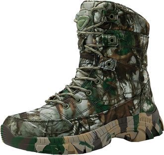 Generic Military Tactical Combat Boots, Mens Non-Slip Camouflage Hiking Shoes for Men as Outdoor Boat, Work Boots, Hiking Boots, Tactical Boots, Wear Resistan