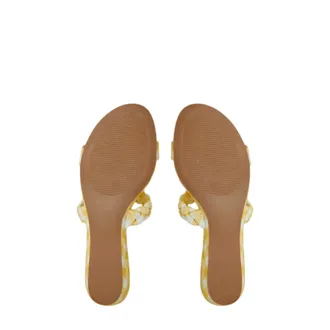 Draper James Chambray Braided Ellie Sandals Yellow ELLIE-YEL Womens