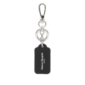 Maison Margiela Accessoires, Dames, Zwart, ONE Size, Leer, Double Tag Keyring Small