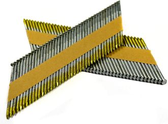 OEM Clavos Para Clavadoras, Recubiertos De Papel, 3,1 X 90 Mm, 34&deg;, 2000 Unidades, Galvanizados, Anillados