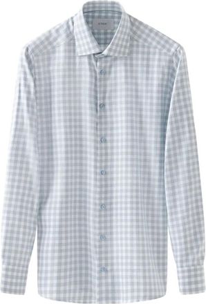 Eton Blauw Overhemd Lange Mouw - Heren - Casual Overhemden - Blauw - 6XL - Overhemden
