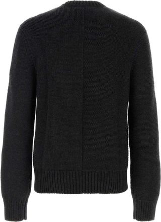 Burberry Mens Cashmere Crew-Neck Sweater Gray