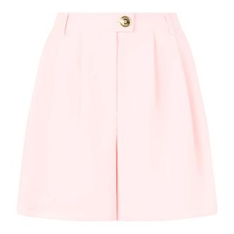 Moschino Geklede shorts met plooien - Dames - Korte broeken - Roze - Maat: XL Poliester