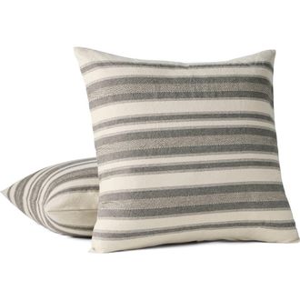 Coyuchi Serrano Organic Cotton Throw Pillow Cover in Espresso at Nordstrom